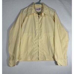 Vintage McGregor Drizzler Jacket Mens 42 Yellow Lightweight Zip Front Casual 70s